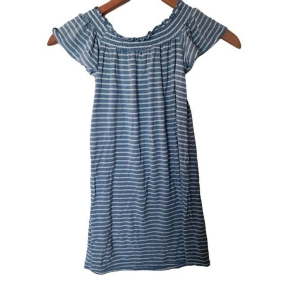 Love Fire Dress Short Sleeves Color Blue & White Size 10